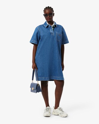 Vestido de denim de algodón oversized
