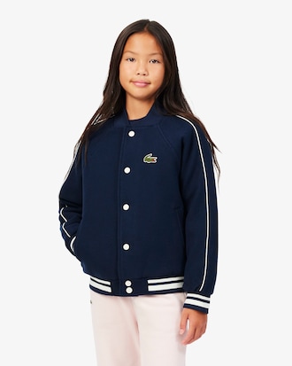 Chaqueta unisex con insignia y efecto de lana afieltrada