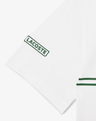 Camiseta estampada con bordado de punto jersey de algodón