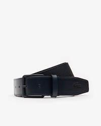 Cintur&oacute;n piel y textil hebilla leng&uuml;eta