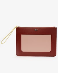 Women's Chantaco Colourblock Piqu&eacute; Leather Zip Clutch