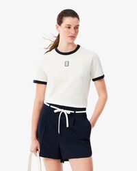 Camiseta de punto jersey con insignia bordada