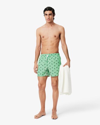 Short de baño con estampado de cocodrilo