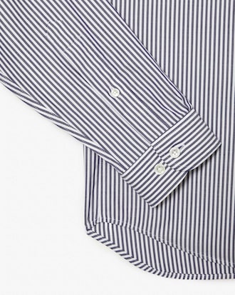 Camisa de corte regular de algodón de rayas