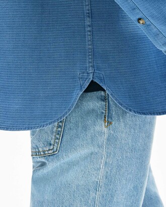 Men's Regular Fit Indigo Poplin Shirt