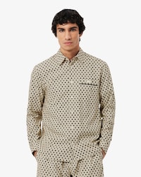 Camisa de corte regular de algodón estampado