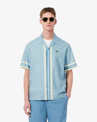 Camisa con monograma de corte recto