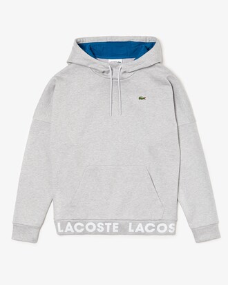 Sudadera de hombre Lacoste SPORT en algodón con capucha y franja acanalada
