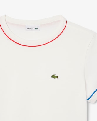 Camiseta de algodón con ribete en contraste