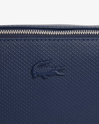 Bolso de reportero Chantaco de piel con efecto piqu&eacute;