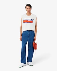 Denim de corte ancho y pernera Barrel Runway