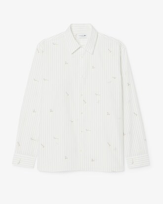 Camisa de algod&oacute;n bordada de corte holgado