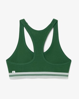 Bralette de algod&oacute;n el&aacute;stico con cinta en contraste