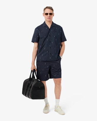 Camisa de corte holgado de sarga estampada