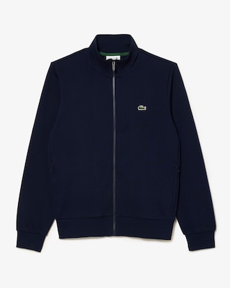 Sudadera de felpa de cuello alto y cremallera