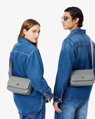 Bolso con solapa Nomogramme de piel