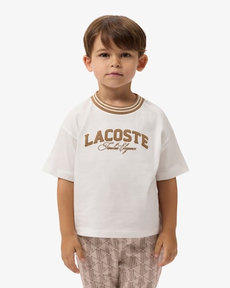 Camiseta de algod&oacute;n con detalles de marca Lacoste