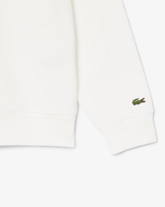 Sudadera de cuello alto con cremallera y estampado en relieve