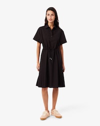 Vestido polo plisado de mezcla de lana