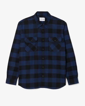 Sobrecamisa oversized de algodón con cuadros escoceses