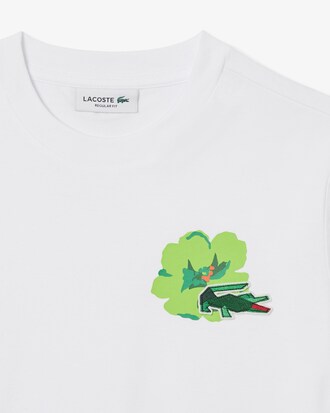 Camiseta de algodón con estampado floral
