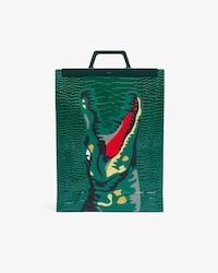 Bolso tote con cocodrilo en relieve Runway
