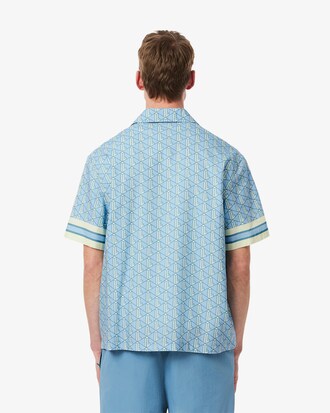 Camisa con monograma de corte recto