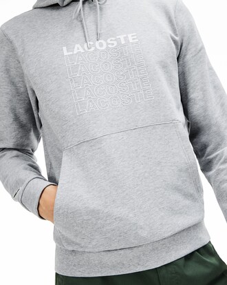 Sudadera de hombre Lacoste en felpa con capucha con inscripción