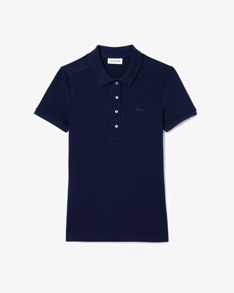 Polo de mujer Lacoste en piqué de algodón stretch