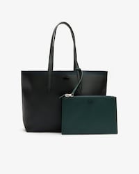 Bolso tote de mujer Anna reversible en lona revestida con franja a contraste