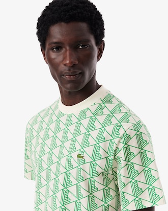 Camiseta de algodón con monograma