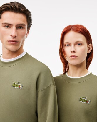 Sudadera de felpa de corte amplio con detalle de insignia