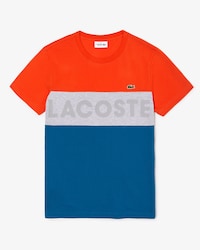 Camiseta de hombre Lacoste SPORT en algod&oacute;n color block con inscripci&oacute;n