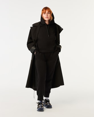 Sudadera con capucha corta de algodón