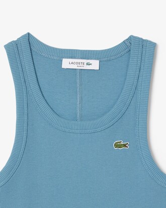 Top de tirantes de corte ajustado de algodón