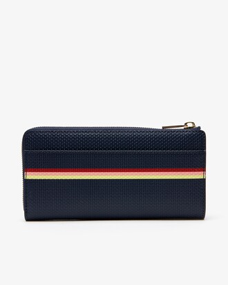 Cartera Chantaco piel piqué rayas colores cremallera