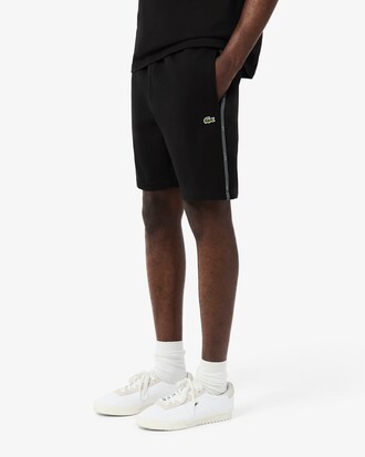 Pantal&oacute;n corto de felpa de corte regular con raya de logotipo