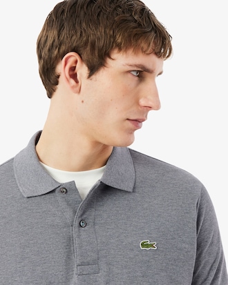 Polo jaspeado de corte cl&aacute;sico L.12.12