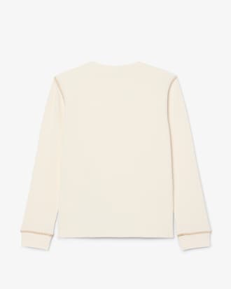 Camiseta con botones de punto gofrado