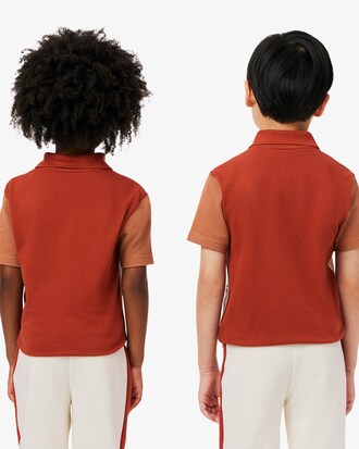 Polo de petit piqué con bloques de color