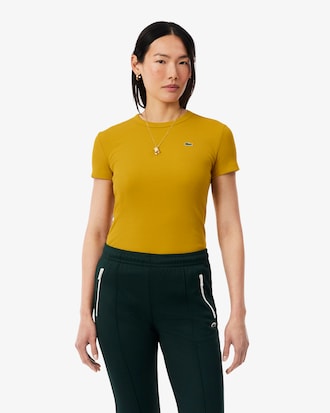 Camiseta de canal&eacute; de algod&oacute;n de corte ajustado