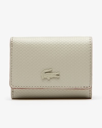 Billetera pequeña Chantaco piel piqué bicolor cuatro