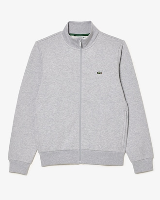 Sudadera de felpa de cuello alto y cremallera