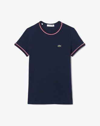 Camiseta de punto jersey con detalles en contraste