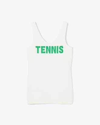 Camiseta de tirantes gráfica de punto Runway