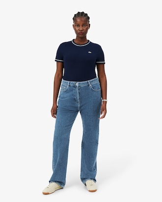 Pantal&oacute;n vaquero de corte recto y tiro alto