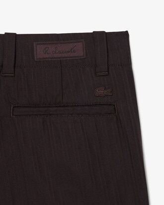Pantal&oacute;n sastre de corte recto de algod&oacute;n de rayas