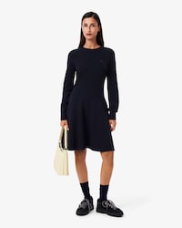 Vestido corto de lana cardada sin costuras