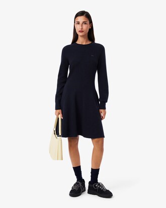 Vestido corto de lana cardada sin costuras