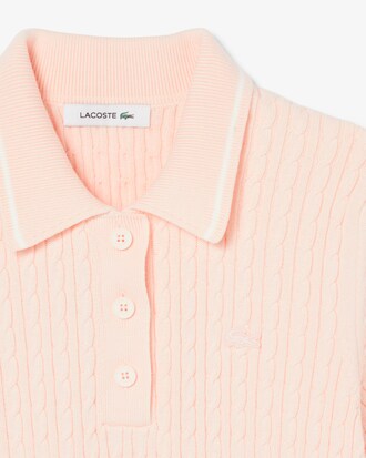 Jersey de cuello polo de punto con ochos y rayas